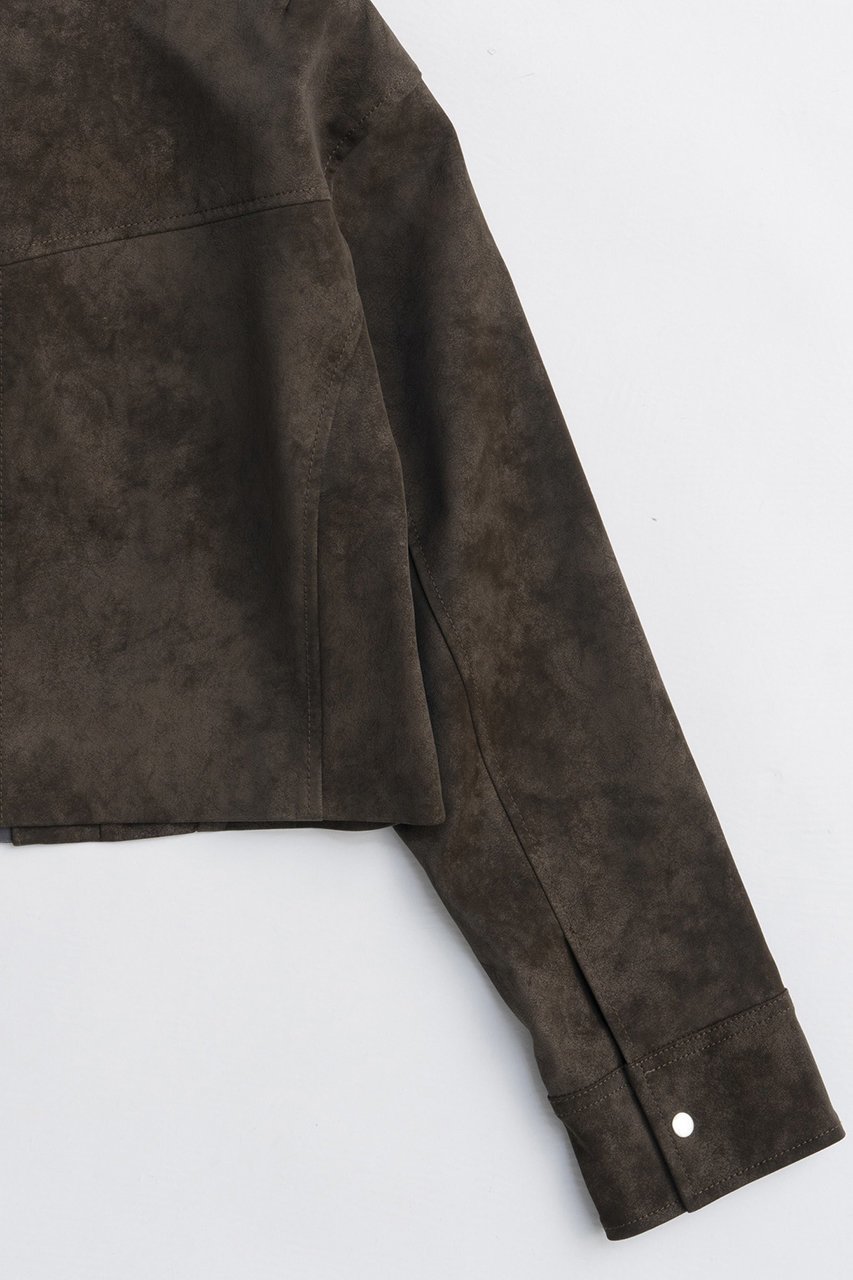 【メゾンスペシャル/MAISON SPECIAL】のLace Up Balmacaan Short Blouson/レースアップステンカラーショートブルゾン 人気、トレンドファッション・服の通販 founy(ファニー) 　ファッション　Fashion　レディースファッション　Fashion for Women　アウター　Coat / Outerwear Collection　レディースジャケット・軽アウター　Jackets　ブルゾンジャケット・スポーティアウター　Blouson Jackets　2025年　2025　2025-2026秋冬・A/W　Autumn/Winter 2025–26 AW25–26　ウォッシュ　Washed Finish　コンパクト　Compact, Small Size　ショート　Short, Short Length　ジャケット　Jacket, Outerwear　フェイクレザー　Faux Leather, PU Leather　ブルゾン　Blouson, Bomber Jacket　ボトム　Bottoms, Lower Wear　ロング　Long, Long-Length　A/W・秋冬　Autumn/Winter　other-8|ID: prp329100004635385 ipo3291000000033383670
