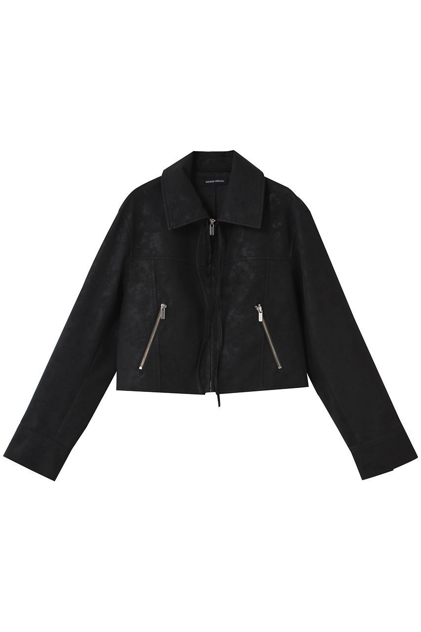 【メゾンスペシャル/MAISON SPECIAL】のLace Up Balmacaan Short Blouson/レースアップステンカラーショートブルゾン インテリア・キッズ・メンズ・レディースファッション・服の通販 founy(ファニー) 　ファッション　Fashion　レディースファッション　Fashion for Women　アウター　Coat / Outerwear Collection　レディースジャケット・軽アウター　Jackets　ブルゾンジャケット・スポーティアウター　Blouson Jackets　ウォッシュ　Washed Finish　コンパクト　Compact, Small Size　ショート　Short, Short Length　ジャケット　Jacket, Outerwear　フェイクレザー　Faux Leather, PU Leather　ブルゾン　Blouson, Bomber Jacket　ボトム　Bottoms, Lower Wear　ロング　Long, Long-Length　BLK(ブラック)|ID: prp329100004635385 ipo3291000000035816351