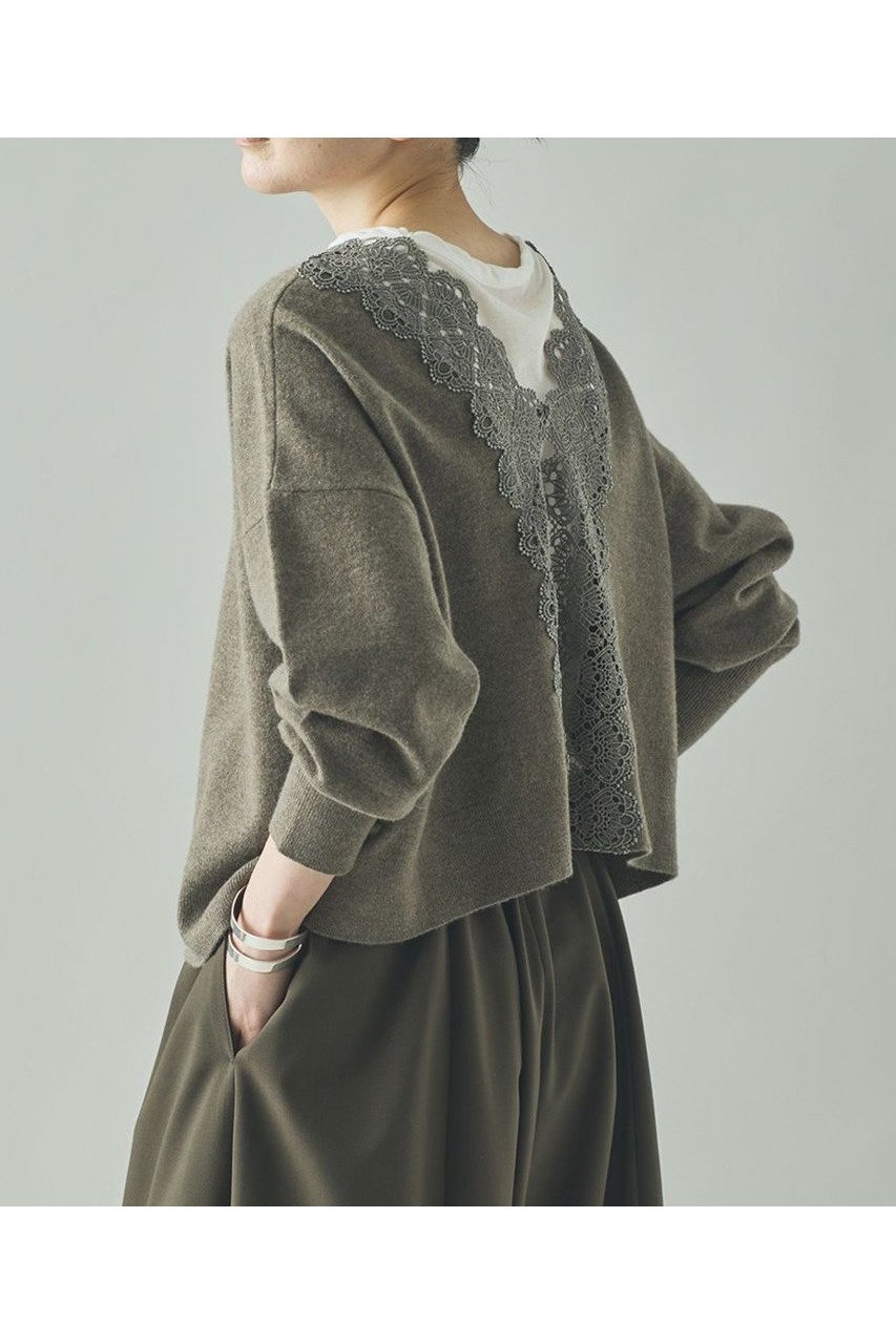 【カレンソロジー/Curensology】のバックレースニットプルオーバー インテリア・キッズ・メンズ・レディースファッション・服の通販 founy(ファニー) 　ファッション　Fashion　レディースファッション　Fashion for Women　トップス・カットソー　Cut & Sew Tops　ニット　Knit Tops & Sweaters　カジュアルプルオーバー・ニットトップス　Pullovers & Knit Tops / Casual Pullovers　2025年　2025　2025-2026秋冬・A/W　Autumn/Winter 2025–26 AW25–26　フェミニン　Feminine, Girly　レース　Lace, Lace Fabric　ワイド　Wide, Wide Fit　A/W・秋冬　Autumn/Winter　ダークブラウン|ID: prp329100004635386 ipo3291000000033383673