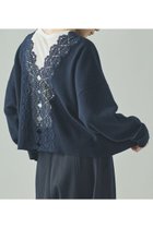 【カレンソロジー/Curensology】のバックレースニットプルオーバー ネイビー|ID:prp329100004635386