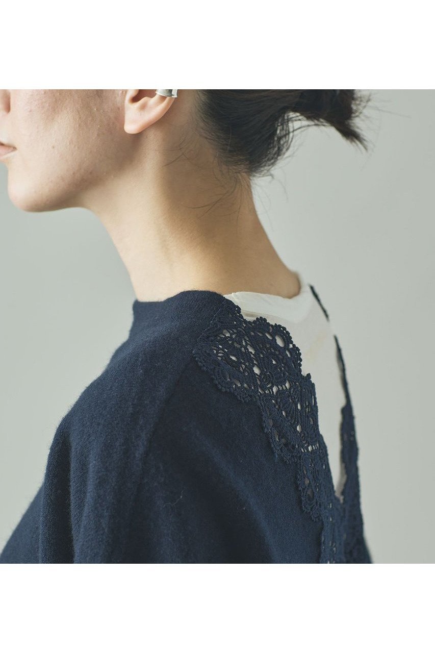 【カレンソロジー/Curensology】のバックレースニットプルオーバー 人気、トレンドファッション・服の通販 founy(ファニー) 　ファッション　Fashion　レディースファッション　Fashion for Women　トップス・カットソー　Cut & Sew Tops　ニット　Knit Tops & Sweaters　カジュアルプルオーバー・ニットトップス　Pullovers & Knit Tops / Casual Pullovers　2025年　2025　2025-2026秋冬・A/W　Autumn/Winter 2025–26 AW25–26　フェミニン　Feminine, Girly　レース　Lace, Lace Fabric　ワイド　Wide, Wide Fit　A/W・秋冬　Autumn/Winter　other-7|ID: prp329100004635386 ipo3291000000033383680
