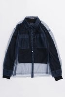 【メゾンスペシャル/MAISON SPECIAL】のTulle Shirt Layered Polo Knit Cardigan/チュールシャツレイヤードポロニットカーディガン 人気、トレンドファッション・服の通販 founy(ファニー) ファッション Fashion レディースファッション Fashion for Women トップス・カットソー Cut & Sew Tops ニット Knit Tops & Sweaters カーディガン・羽織り Layered Style Cardigans シャツ・ブラウス・オフィスカジュアル Elegant Blouses & Button-Ups 2025年 2025 2025-2026秋冬・A/W Autumn/Winter 2025–26 AW25–26 ウォーム Warm Fabric カーディガン Cardigan, Knitwear コンパクト Compact, Small Size シアー Sheer, See-Through チュール Tulip, Tulip Motif フィット Fit, Slim Fit A/W・秋冬 Autumn/Winter 透かし Cut-Out, Lacework |ID:prp329100004635388