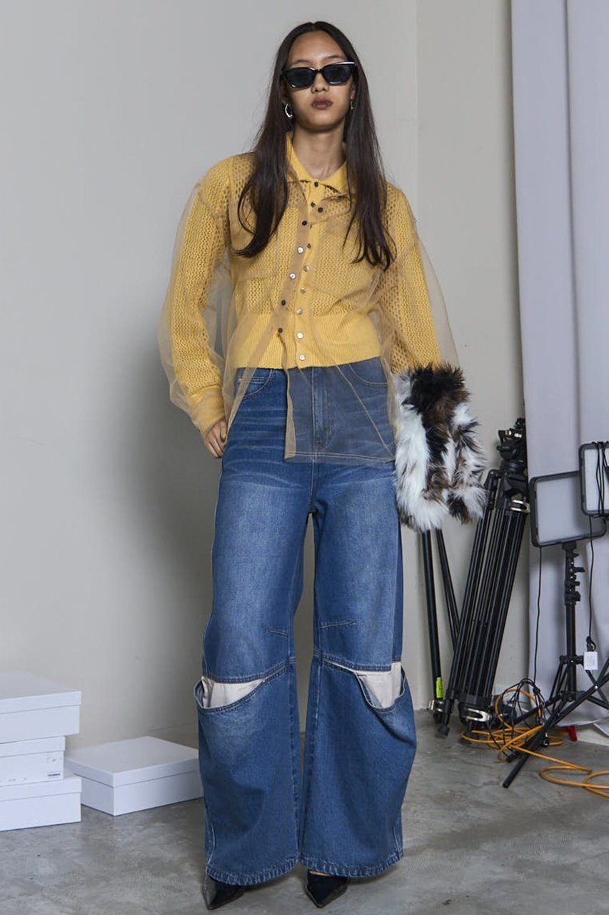 【メゾンスペシャル/MAISON SPECIAL】のTulle Shirt Layered Polo Knit Cardigan/チュールシャツレイヤードポロニットカーディガン 人気、トレンドファッション・服の通販 founy(ファニー) 　ファッション　Fashion　レディースファッション　Fashion for Women　トップス・カットソー　Cut & Sew Tops　ニット　Knit Tops & Sweaters　カーディガン・羽織り　Layered Style Cardigans　シャツ・ブラウス・オフィスカジュアル　Elegant Blouses & Button-Ups　2025年　2025　2025-2026秋冬・A/W　Autumn/Winter 2025–26 AW25–26　ウォーム　Warm Fabric　カーディガン　Cardigan, Knitwear　コンパクト　Compact, Small Size　シアー　Sheer, See-Through　チュール　Tulip, Tulip Motif　フィット　Fit, Slim Fit　A/W・秋冬　Autumn/Winter　透かし　Cut-Out, Lacework　other-4|ID: prp329100004635388 ipo3291000000033383695