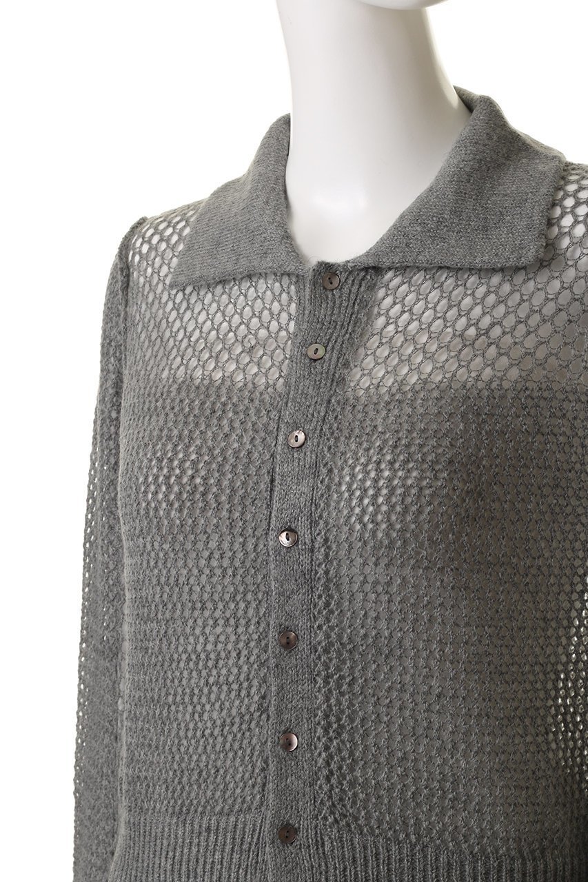 【メゾンスペシャル/MAISON SPECIAL】のTulle Shirt Layered Polo Knit Cardigan/チュールシャツレイヤードポロニットカーディガン 人気、トレンドファッション・服の通販 founy(ファニー) 　ファッション　Fashion　レディースファッション　Fashion for Women　トップス・カットソー　Cut & Sew Tops　ニット　Knit Tops & Sweaters　カーディガン・羽織り　Layered Style Cardigans　シャツ・ブラウス・オフィスカジュアル　Elegant Blouses & Button-Ups　ウォーム　Warm Fabric　カーディガン　Cardigan, Knitwear　コンパクト　Compact, Small Size　シアー　Sheer, See-Through　チュール　Tulip, Tulip Motif　フィット　Fit, Slim Fit　A/W・秋冬　Autumn/Winter　透かし　Cut-Out, Lacework　other-6|ID: prp329100004635388 ipo3291000000036832267