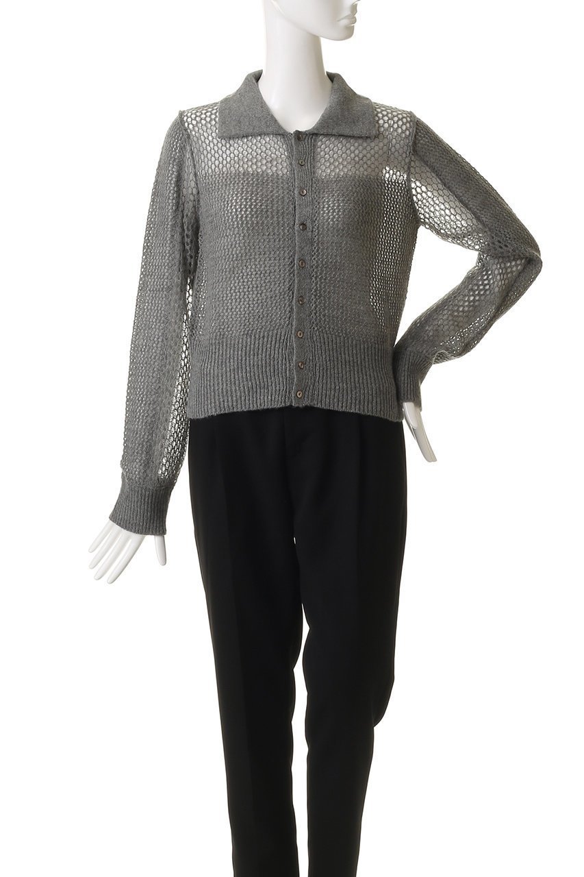 【メゾンスペシャル/MAISON SPECIAL】のTulle Shirt Layered Polo Knit Cardigan/チュールシャツレイヤードポロニットカーディガン 人気、トレンドファッション・服の通販 founy(ファニー) 　ファッション　Fashion　レディースファッション　Fashion for Women　トップス・カットソー　Cut & Sew Tops　ニット　Knit Tops & Sweaters　カーディガン・羽織り　Layered Style Cardigans　シャツ・ブラウス・オフィスカジュアル　Elegant Blouses & Button-Ups　ウォーム　Warm Fabric　カーディガン　Cardigan, Knitwear　コンパクト　Compact, Small Size　シアー　Sheer, See-Through　チュール　Tulip, Tulip Motif　フィット　Fit, Slim Fit　A/W・秋冬　Autumn/Winter　透かし　Cut-Out, Lacework　other-7|ID: prp329100004635388 ipo3291000000036832268