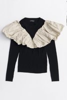 【メゾンスペシャル/MAISON SPECIAL】のPuff Sleeve Docking Tops/パフドッキングトップス 人気、トレンドファッション・服の通販 founy(ファニー) ファッション Fashion レディースファッション Fashion for Women トップス・カットソー Cut & Sew Tops ニット Knit Tops & Sweaters カジュアルプルオーバー・ニットトップス Pullovers & Knit Tops / Casual Pullovers ギャザー Gathered, Ruffled 軽量 Lightweight, Ultra Light スリーブ Sleeve, Long Sleeve / Short Sleeve タフタ Taffeta, Structured Fabric テクスチャー Texture, Textured Fabric ドッキング Docking, Mixed Material バランス Balance, Style Balance フィット Fit, Slim Fit フォルム Silhouette, Form リブニット Rib Knit, Ribbed Knit A/W・秋冬 Autumn/Winter 2025年 2025 2025-2026秋冬・A/W Autumn/Winter 2025–26 AW25–26 |ID:prp329100004635389