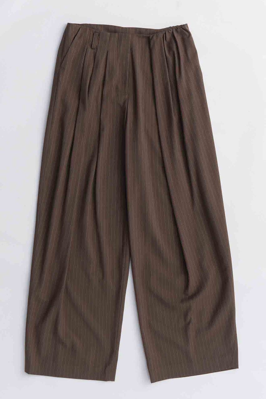 【メゾンスペシャル/MAISON SPECIAL】のWith Real Leather Belt Asymmetry Tack Pants/リアルレザーベルトセットアシンメトリータックパンツ インテリア・キッズ・メンズ・レディースファッション・服の通販 founy(ファニー) 　ファッション　Fashion　レディースファッション　Fashion for Women　パンツ　Pants & Trousers　ベルト&ウエストマーク　Belts & Waist Accessories　2025年　2025　2025-2026秋冬・A/W　Autumn/Winter 2025–26 AW25–26　アシンメトリー　Asymmetrical Style　クラシカル　Classical, Vintage-Inspired　クラシック　Classic, Timeless Style　スラックス　Slacks, Dress Pants　スーツ　Suit, Formalwear　ドレープ　Drape, Draping Fabric　ボトム　Bottoms, Lower Wear　エレガント 上品　Elegant　A/W・秋冬　Autumn/Winter　BRN(ブラウン)|ID: prp329100004635391 ipo3291000000033383717