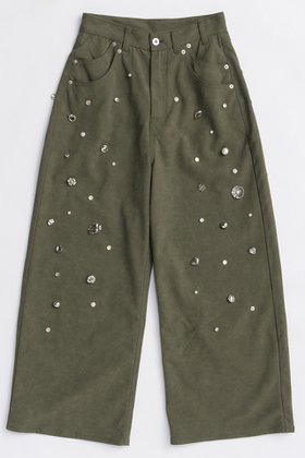 【メゾンスペシャル/MAISON SPECIAL】のVegan Leather Bijou Pants/ヴィーガンレザービジューパンツ 人気、トレンドファッション・服の通販 founy(ファニー) ファッション Fashion レディースファッション Fashion for Women パンツ Pants & Trousers 2025年 2025 2025-2026秋冬・A/W Autumn/Winter 2025–26 AW25–26 シンプル Simple, Minimal スペシャル Special, Limited Edition ダブル Double, Double-Breasted ビジュー Bijou, Jewel-like Accent ポケット Pocket, Pocket Detail ワンポイント One Point, Statement Accent A/W・秋冬 Autumn/Winter |ID:prp329100004635393