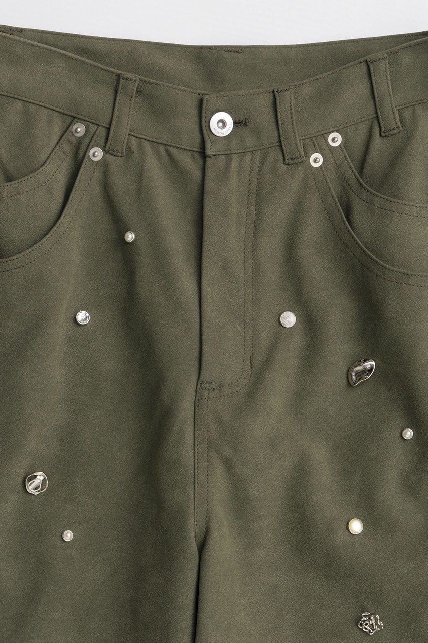 【メゾンスペシャル/MAISON SPECIAL】のVegan Leather Bijou Pants/ヴィーガンレザービジューパンツ 人気、トレンドファッション・服の通販 founy(ファニー) 　ファッション　Fashion　レディースファッション　Fashion for Women　パンツ　Pants & Trousers　2025年　2025　2025-2026秋冬・A/W　Autumn/Winter 2025–26 AW25–26　シンプル　Simple, Minimal　スペシャル　Special, Limited Edition　ダブル　Double, Double-Breasted　ビジュー　Bijou, Jewel-like Accent　ポケット　Pocket, Pocket Detail　ワンポイント　One Point, Statement Accent　A/W・秋冬　Autumn/Winter　other-2|ID: prp329100004635393 ipo3291000000033383733