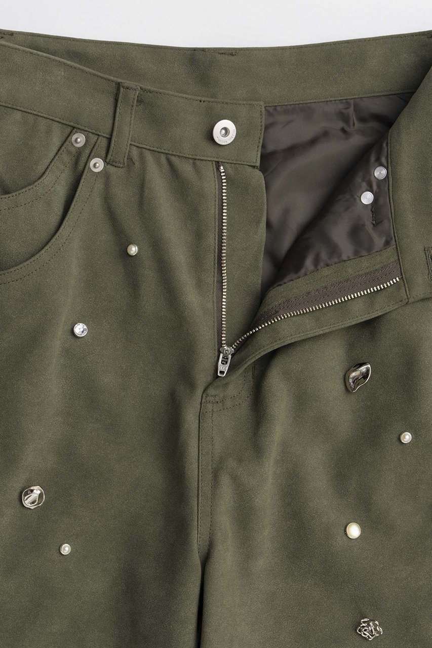 【メゾンスペシャル/MAISON SPECIAL】のVegan Leather Bijou Pants/ヴィーガンレザービジューパンツ 人気、トレンドファッション・服の通販 founy(ファニー) 　ファッション　Fashion　レディースファッション　Fashion for Women　パンツ　Pants & Trousers　2025年　2025　2025-2026秋冬・A/W　Autumn/Winter 2025–26 AW25–26　シンプル　Simple, Minimal　スペシャル　Special, Limited Edition　ダブル　Double, Double-Breasted　ビジュー　Bijou, Jewel-like Accent　ポケット　Pocket, Pocket Detail　ワンポイント　One Point, Statement Accent　A/W・秋冬　Autumn/Winter　other-3|ID: prp329100004635393 ipo3291000000033383734