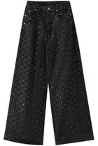 【メゾンスペシャル/MAISON SPECIAL】のDiamond Beads Embroidery Denim Pants/ダイヤビーズエンブロイダリーデニム BLK(ブラック)|ID: prp329100004635394 ipo3291000000035816368