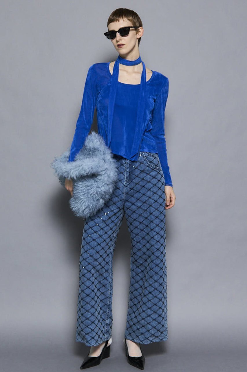 【メゾンスペシャル/MAISON SPECIAL】のDiamond Beads Embroidery Denim Pants/ダイヤビーズエンブロイダリーデニム 人気、トレンドファッション・服の通販 founy(ファニー) 　ファッション　Fashion　レディースファッション　Fashion for Women　パンツ　Pants & Trousers　デニムパンツ・ジーンズ・美脚デニム　Denim Jeans & Pants　スペシャル　Special, Limited Edition　ダブル　Double, Double-Breasted　デニム　Denim, Jeans Material　ポケット　Pocket, Pocket Detail　ワンポイント　One Point, Statement Accent　other-7|ID: prp329100004635394 ipo3291000000035816380