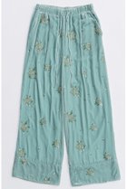 【メゾンスペシャル/MAISON SPECIAL】のBeads Flower Embroidery Velor Pants/ビーズフラワーエンブロイダリーベロアパンツ BLU(ブルー)|ID: prp329100004635395 ipo3291000000033383751
