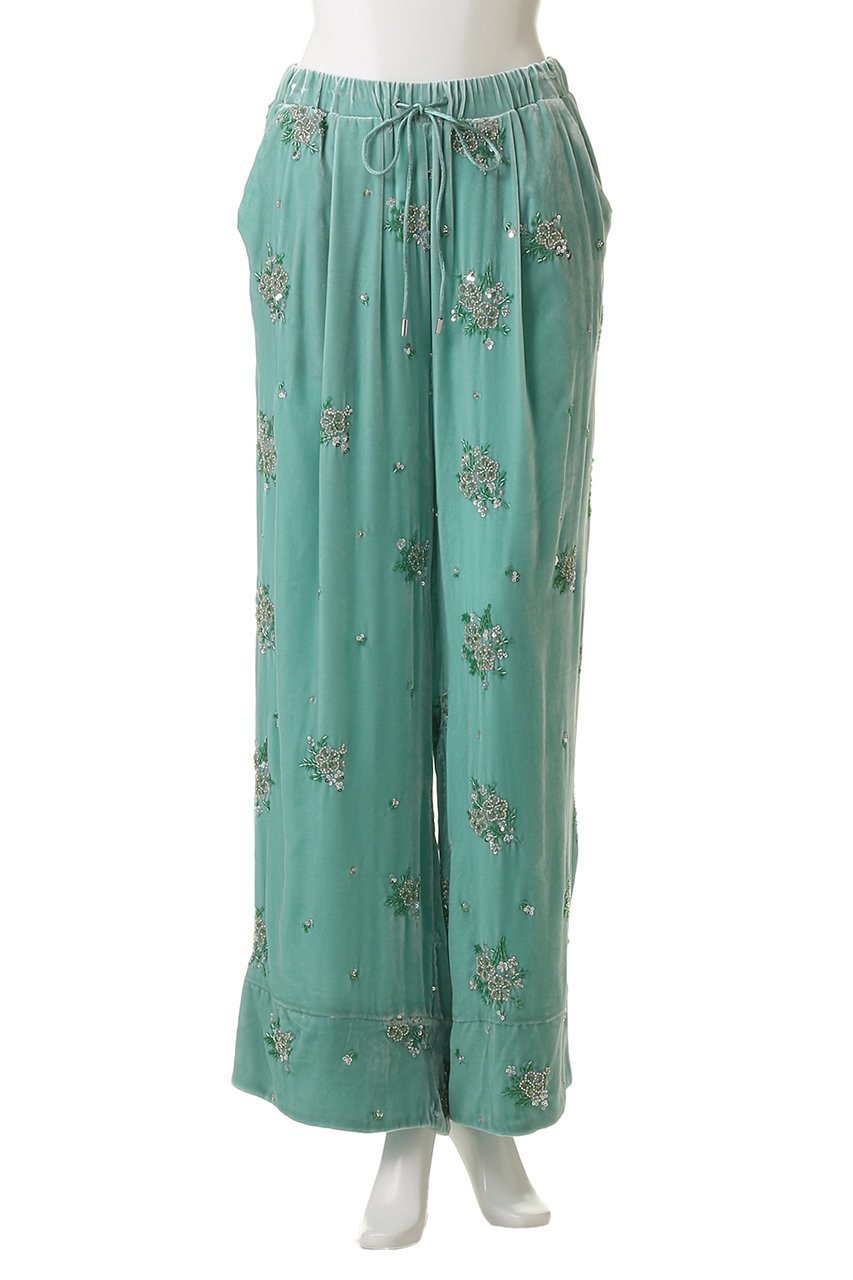 【メゾンスペシャル/MAISON SPECIAL】のBeads Flower Embroidery Velor Pants/ビーズフラワーエンブロイダリーベロアパンツ 人気、トレンドファッション・服の通販 founy(ファニー) 　ファッション　Fashion　レディースファッション　Fashion for Women　パンツ　Pants & Trousers　なめらか　Smooth, Silky Texture　スペシャル　Special, Limited Edition　ドレープ　Drape, Draping Fabric　フラワー　Flower, Floral　ベロア　Velour, Soft Velvet　other-5|ID: prp329100004635395 ipo3291000000033744910