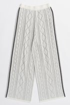 【メゾンスペシャル/MAISON SPECIAL】のOpenwork Knitting Track Pants/透かし編みニットトラックパンツ 人気、トレンドファッション・服の通販 founy(ファニー) ファッション Fashion レディースファッション Fashion for Women パンツ Pants & Trousers スタイリッシュ Stylish, Fashionable スポーティ Sporty, Casual Athletic 透かし Cut-Out, Lacework フェミニン Feminine, Girly フロント Front, Front Design ミックス Mix, Mixed Style リラックス Relax, Relaxed Fit ワイド Wide, Wide Fit A/W・秋冬 Autumn/Winter 2025年 2025 2025-2026秋冬・A/W Autumn/Winter 2025–26 AW25–26 thumbnail WHT(ホワイト)|ID: prp329100004635396 ipo3291000000033383763