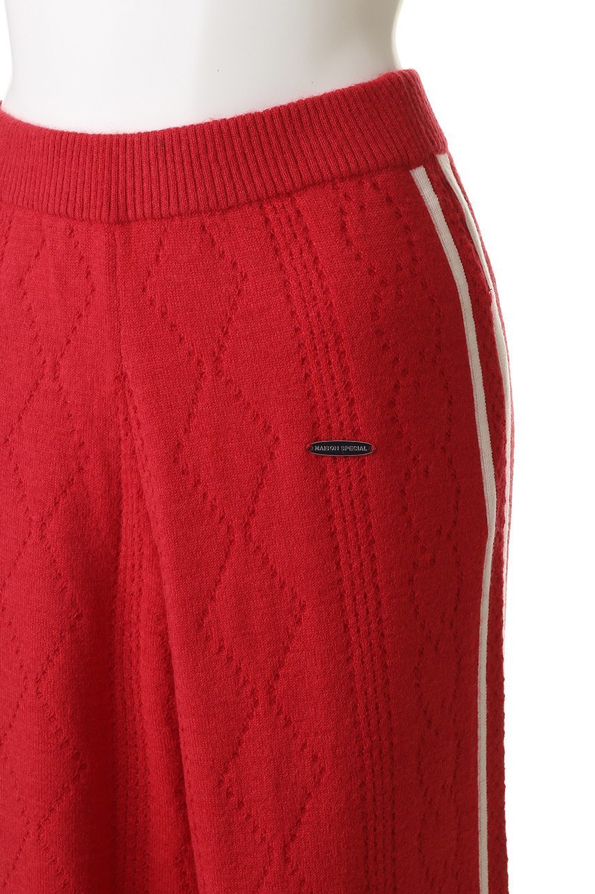 【メゾンスペシャル/MAISON SPECIAL】のOpenwork Knitting Track Pants/透かし編みニットトラックパンツ 人気、トレンドファッション・服の通販 founy(ファニー) 　ファッション　Fashion　レディースファッション　Fashion for Women　パンツ　Pants & Trousers　スタイリッシュ　Stylish, Fashionable　スポーティ　Sporty, Casual Athletic　透かし　Cut-Out, Lacework　フェミニン　Feminine, Girly　フロント　Front, Front Design　ミックス　Mix, Mixed Style　リラックス　Relax, Relaxed Fit　ワイド　Wide, Wide Fit　A/W・秋冬　Autumn/Winter　再入荷　Restock / Back in Stock　other-7|ID: prp329100004635396 ipo3291000000034387348