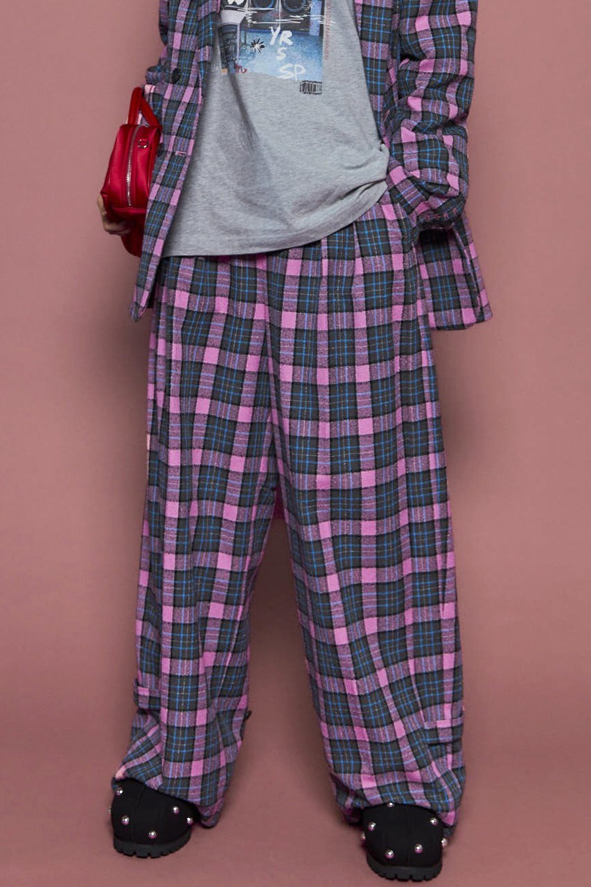 【メゾンスペシャル/MAISON SPECIAL】のLoop Yarn Plaid Two-tuck Pants/ループチェック2タックパンツ 人気、トレンドファッション・服の通販 founy(ファニー) 　ファッション　Fashion　レディースファッション　Fashion for Women　パンツ　Pants & Trousers　2025年　2025　2025-2026秋冬・A/W　Autumn/Winter 2025–26 AW25–26　おすすめ　Recommended / Our Picks　ジャケット　Jacket, Outerwear　セットアップ　Set-Up, Coordinated Outfit　チェック　Check, Plaid, Tartan　ループ　Loop, Loop Knit　A/W・秋冬　Autumn/Winter　other-3|ID: prp329100004635397 ipo3291000000033383770