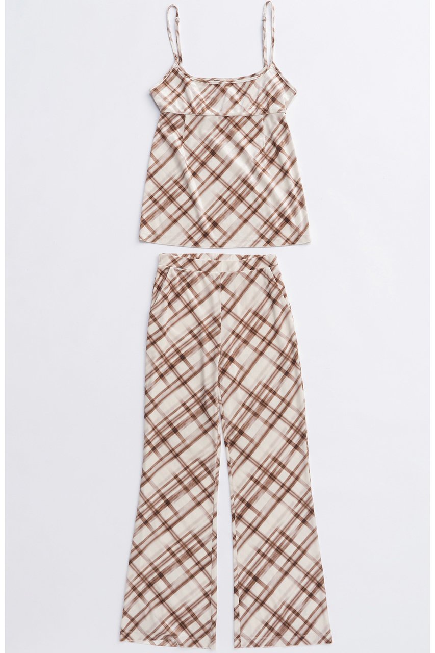 【メゾンスペシャル/MAISON SPECIAL】のMultiway Layered Plaid Velour Pants/マルチウェイレイヤードチェックベロアパンツ インテリア・キッズ・メンズ・レディースファッション・服の通販 founy(ファニー) 　ファッション　Fashion　レディースファッション　Fashion for Women　パンツ　Pants & Trousers　2025年　2025　2025-2026秋冬・A/W　Autumn/Winter 2025–26 AW25–26　なめらか　Smooth, Silky Texture　キャミソール　Camisole, Spaghetti Strap Top　ストレッチ　Stretch, Stretchy Fabric　チュニック　Tunic, Long Top　ベロア　Velour, Soft Velvet　ミニスカート　Mini Skirt, Short Skirt　ラップ　Wrap, Wrap Design　リラックス　Relax, Relaxed Fit　エレガント 上品　Elegant　A/W・秋冬　Autumn/Winter　IVR(アイボリー)|ID: prp329100004635399 ipo3291000000033383784