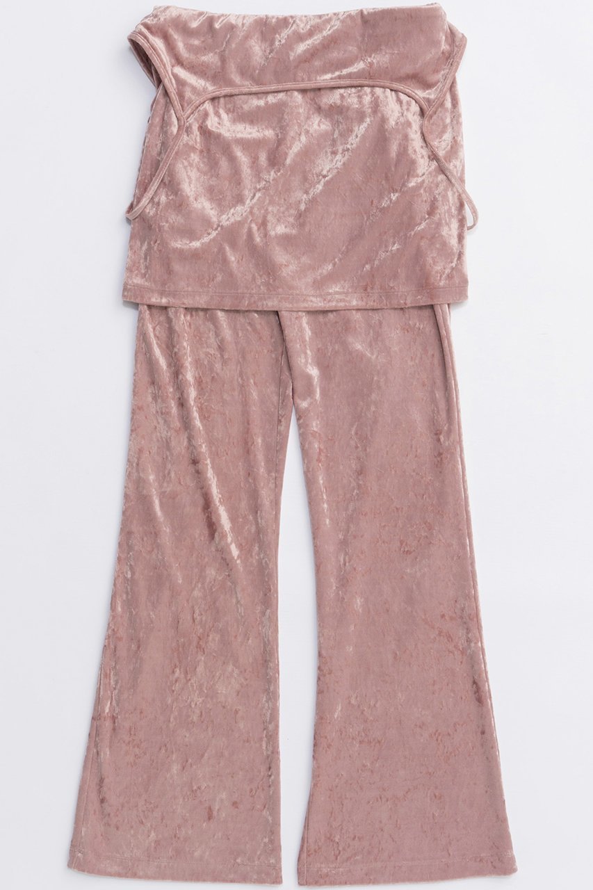【メゾンスペシャル/MAISON SPECIAL】のMultiway Layered Velour Pants/マルチウェイレイヤードベロアパンツ 人気、トレンドファッション・服の通販 founy(ファニー) 　ファッション　Fashion　レディースファッション　Fashion for Women　パンツ　Pants & Trousers　2025年　2025　2025-2026秋冬・A/W　Autumn/Winter 2025–26 AW25–26　なめらか　Smooth, Silky Texture　キャミソール　Camisole, Spaghetti Strap Top　ストレッチ　Stretch, Stretchy Fabric　チュニック　Tunic, Long Top　ベロア　Velour, Soft Velvet　ミニスカート　Mini Skirt, Short Skirt　ラップ　Wrap, Wrap Design　リラックス　Relax, Relaxed Fit　エレガント 上品　Elegant　A/W・秋冬　Autumn/Winter　other-2|ID: prp329100004635401 ipo3291000000033383805