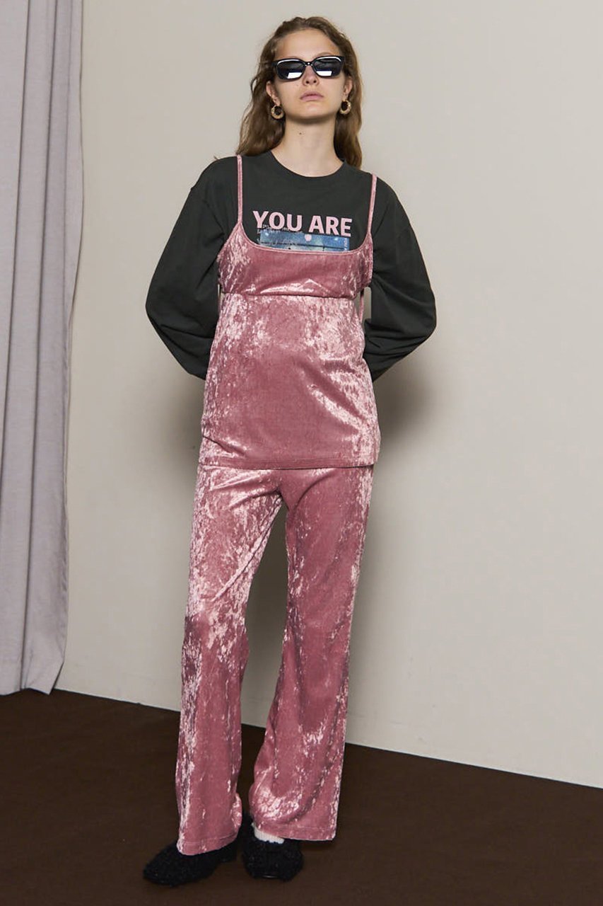 【メゾンスペシャル/MAISON SPECIAL】のMultiway Layered Velour Pants/マルチウェイレイヤードベロアパンツ 人気、トレンドファッション・服の通販 founy(ファニー) 　ファッション　Fashion　レディースファッション　Fashion for Women　パンツ　Pants & Trousers　2025年　2025　2025-2026秋冬・A/W　Autumn/Winter 2025–26 AW25–26　なめらか　Smooth, Silky Texture　キャミソール　Camisole, Spaghetti Strap Top　ストレッチ　Stretch, Stretchy Fabric　チュニック　Tunic, Long Top　ベロア　Velour, Soft Velvet　ミニスカート　Mini Skirt, Short Skirt　ラップ　Wrap, Wrap Design　リラックス　Relax, Relaxed Fit　エレガント 上品　Elegant　A/W・秋冬　Autumn/Winter　other-7|ID: prp329100004635401 ipo3291000000033383810