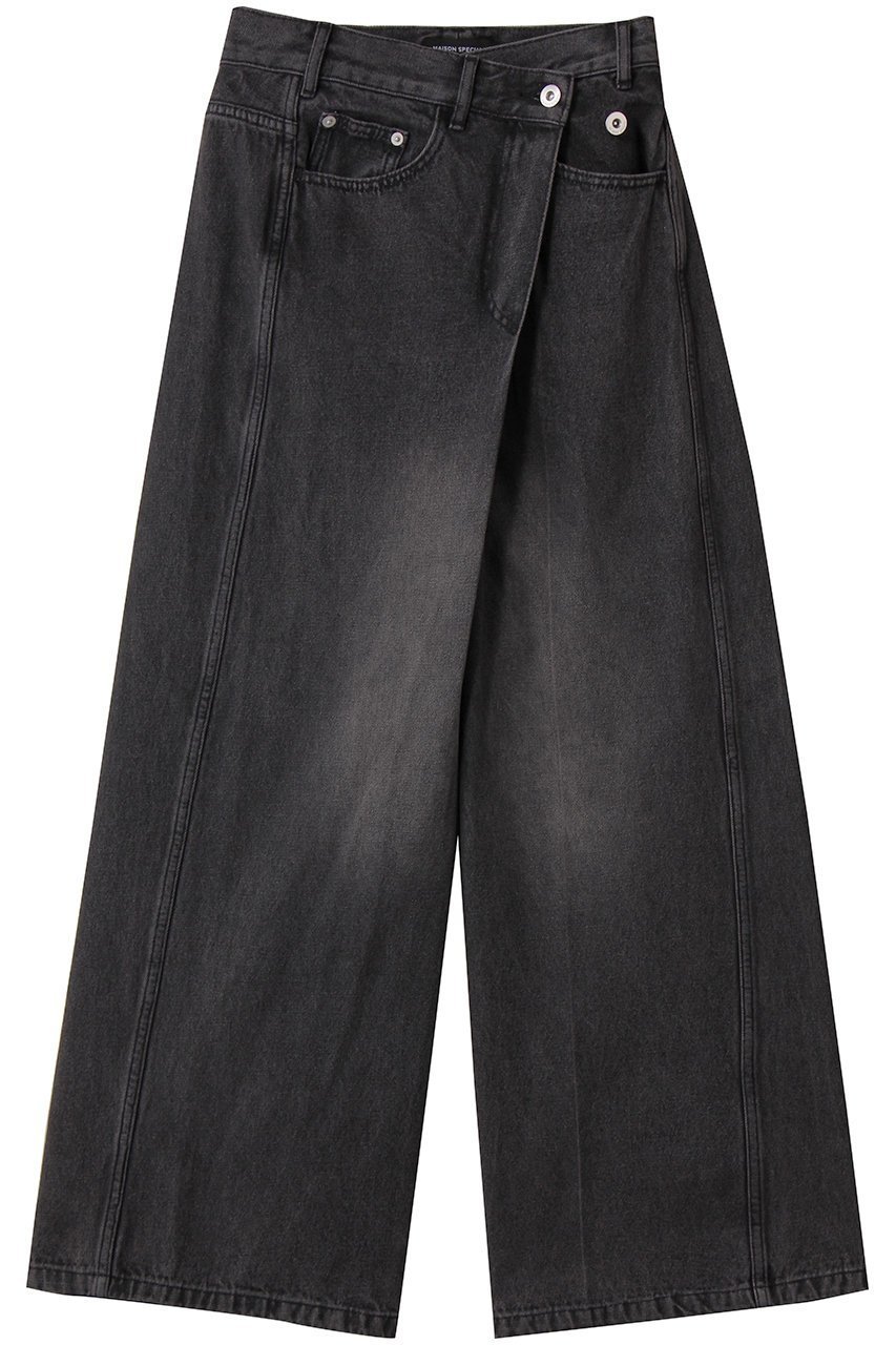 【メゾンスペシャル/MAISON SPECIAL】の2way Asymmetry Tuck Denim/2WAYアシメタックデニム インテリア・キッズ・メンズ・レディースファッション・服の通販 founy(ファニー) ファッション Fashion レディースファッション Fashion for Women パンツ Pants & Trousers デニムパンツ・ジーンズ・美脚デニム Denim Jeans & Pants シンプル Simple, Minimal デニム Denim, Jeans Material フロント Front, Front Design ワイド Wide, Wide Fit BLK(ブラック)|ID: prp329100004635402 ipo3291000000036832271