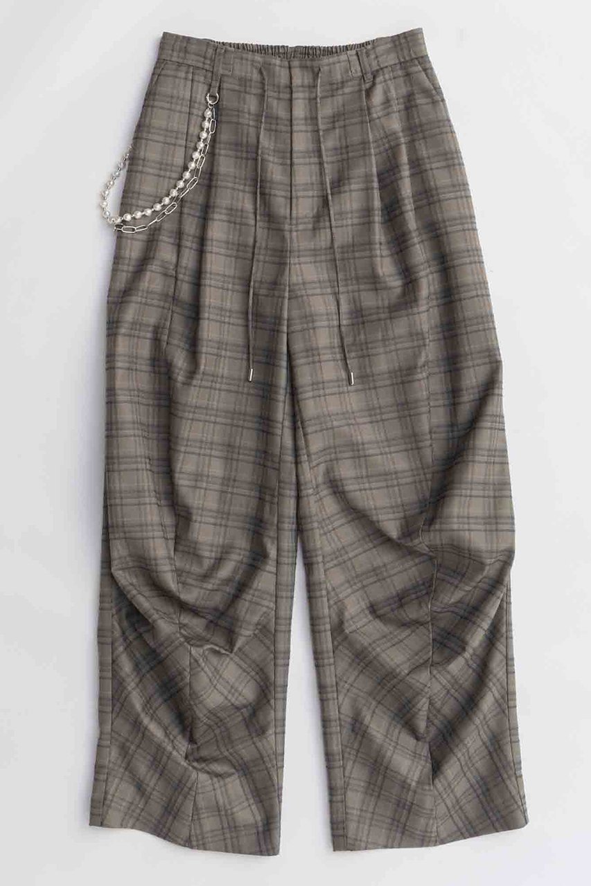 【メゾンスペシャル/MAISON SPECIAL】のWith Chain Belt Draped Hem Slacks/チェーンベルト付きドレープヘムスラックス 人気、トレンドファッション・服の通販 founy(ファニー) 　ファッション　Fashion　レディースファッション　Fashion for Women　パンツ　Pants & Trousers　ベルト&ウエストマーク　Belts & Waist Accessories　2025年　2025　2025-2026秋冬・A/W　Autumn/Winter 2025–26 AW25–26　ストライプ　Stripe, Striped Pattern　スラックス　Slacks, Dress Pants　チェック　Check, Plaid, Tartan　チェーン　Chain, Chain Strap　パール　Pearl, Pearl Accent　ミックス　Mix, Mixed Style　メタル　Metal, Metal Parts　エレガント 上品　Elegant　A/W・秋冬　Autumn/Winter　 other-1|ID: prp329100004635403 ipo3291000000033383818