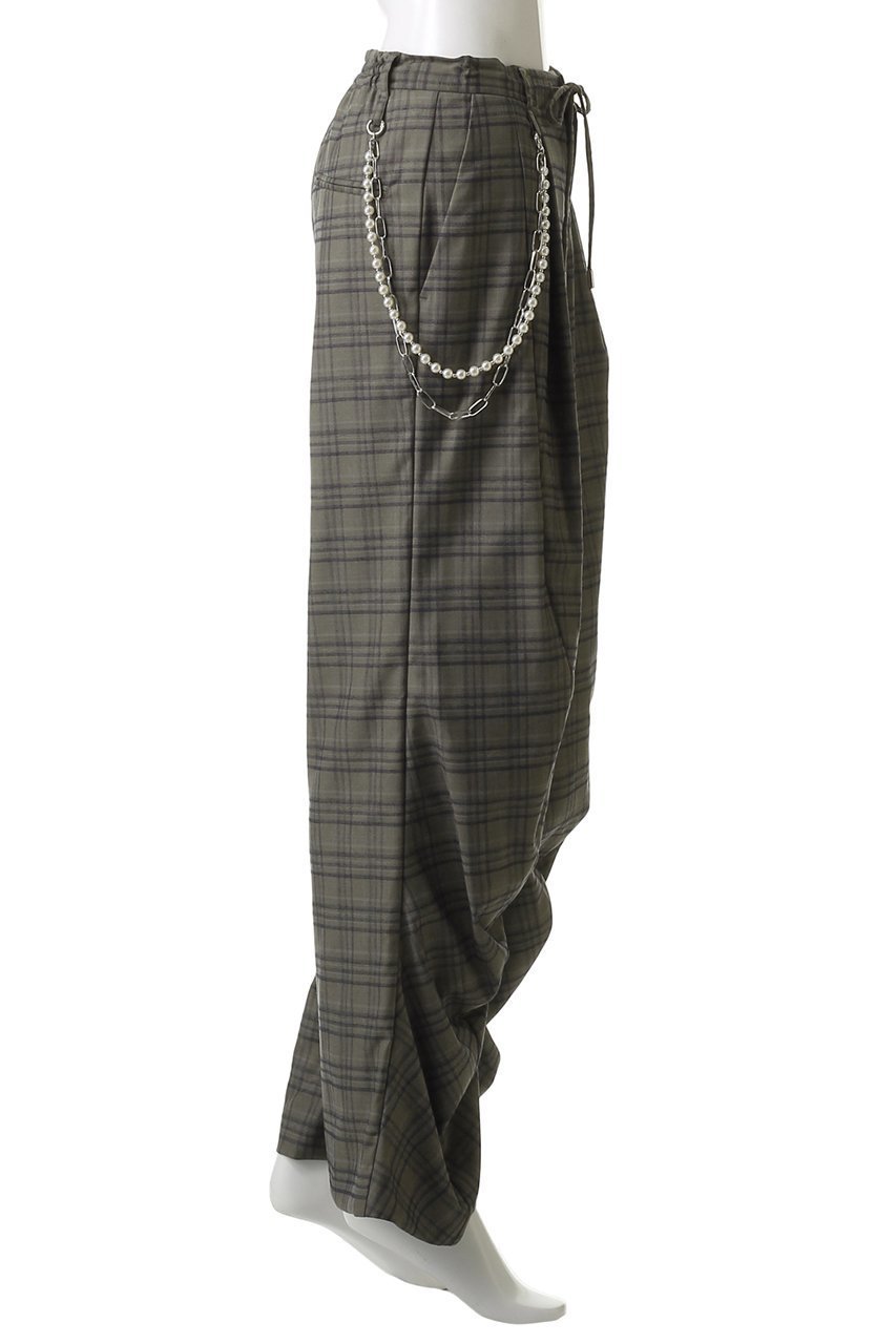 【メゾンスペシャル/MAISON SPECIAL】のWith Chain Belt Draped Hem Slacks/チェーンベルト付きドレープヘムスラックス 人気、トレンドファッション・服の通販 founy(ファニー) 　ファッション　Fashion　レディースファッション　Fashion for Women　パンツ　Pants & Trousers　ベルト&ウエストマーク　Belts & Waist Accessories　ストライプ　Stripe, Striped Pattern　スラックス　Slacks, Dress Pants　チェック　Check, Plaid, Tartan　チェーン　Chain, Chain Strap　パール　Pearl, Pearl Accent　ミックス　Mix, Mixed Style　メタル　Metal, Metal Parts　エレガント 上品　Elegant　other-6|ID: prp329100004635403 ipo3291000000033440017