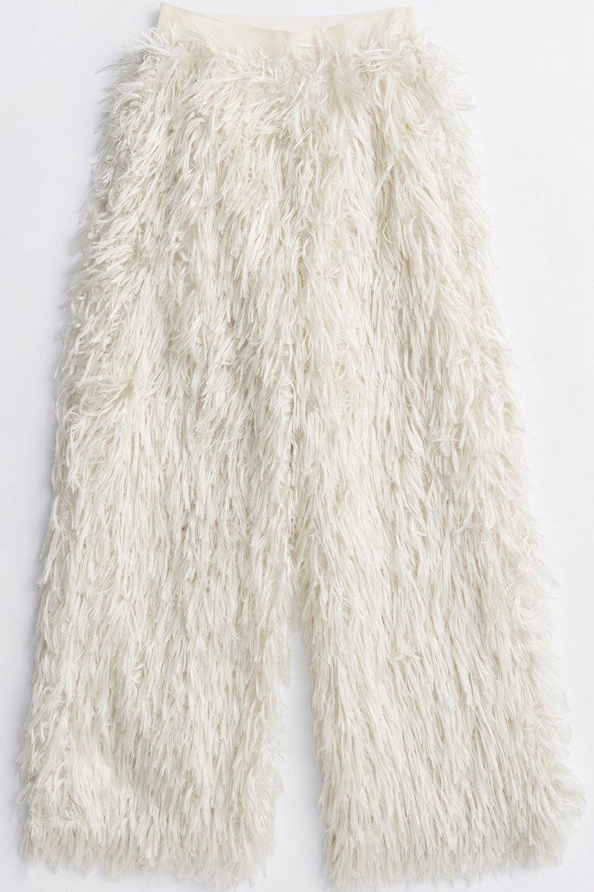 【メゾンスペシャル/MAISON SPECIAL】のFeather Pants/フェザーパンツ インテリア・キッズ・メンズ・レディースファッション・服の通販 founy(ファニー) 　ファッション　Fashion　レディースファッション　Fashion for Women　パンツ　Pants & Trousers　2025年　2025　2025-2026秋冬・A/W　Autumn/Winter 2025–26 AW25–26　おすすめ　Recommended / Our Picks　コンパクト　Compact, Small Size　バランス　Balance, Style Balance　フェザー　Feather, Feather Detail　ベロア　Velour, Soft Velvet　A/W・秋冬　Autumn/Winter　O.WHT(オフホワイト)|ID: prp329100004635404 ipo3291000000033383828