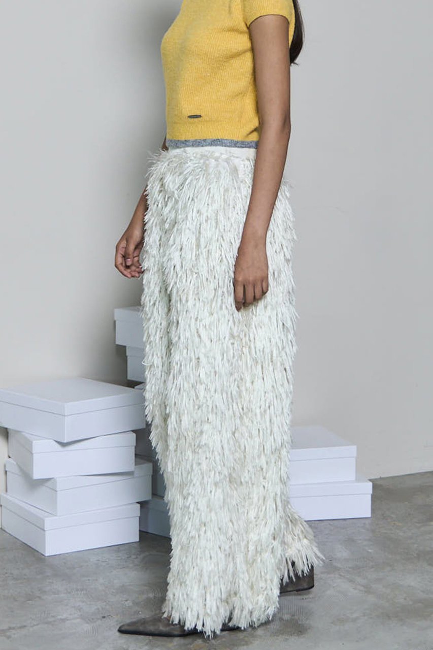 【メゾンスペシャル/MAISON SPECIAL】のFeather Pants/フェザーパンツ 人気、トレンドファッション・服の通販 founy(ファニー) 　ファッション　Fashion　レディースファッション　Fashion for Women　パンツ　Pants & Trousers　おすすめ　Recommended / Our Picks　コンパクト　Compact, Small Size　バランス　Balance, Style Balance　フェザー　Feather, Feather Detail　ベロア　Velour, Soft Velvet　再入荷　Restock / Back in Stock　other-6|ID: prp329100004635404 ipo3291000000035816433