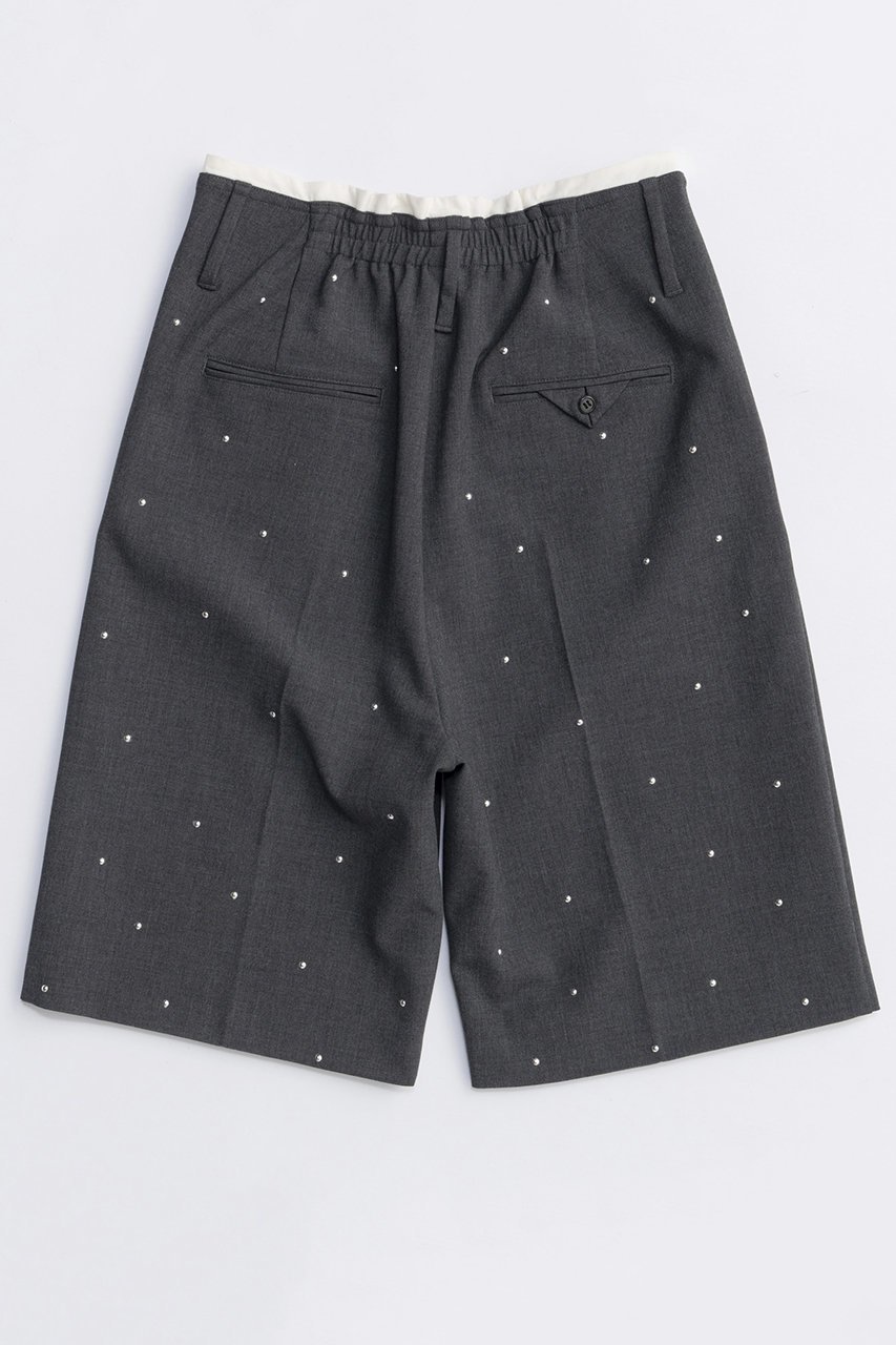 【メゾンスペシャル/MAISON SPECIAL】のStuds Worsted Shorts/スタッズウーステッドハーフパンツ 人気、トレンドファッション・服の通販 founy(ファニー) 　ファッション　Fashion　レディースファッション　Fashion for Women　パンツ　Pants & Trousers　ショートパンツ・ハーフパンツ　High-Waisted & Relaxed Shorts　2025年　2025　2025-2026秋冬・A/W　Autumn/Winter 2025–26 AW25–26　ショート　Short, Short Length　スタッズ　Studs, Metal Accents　ハンド　Hand, Handmade　ハーフ　Half, Half-Length　バランス　Balance, Style Balance　ランダム　Random, Irregular　エレガント 上品　Elegant　A/W・秋冬　Autumn/Winter　other-5|ID: prp329100004635406 ipo3291000000033383850