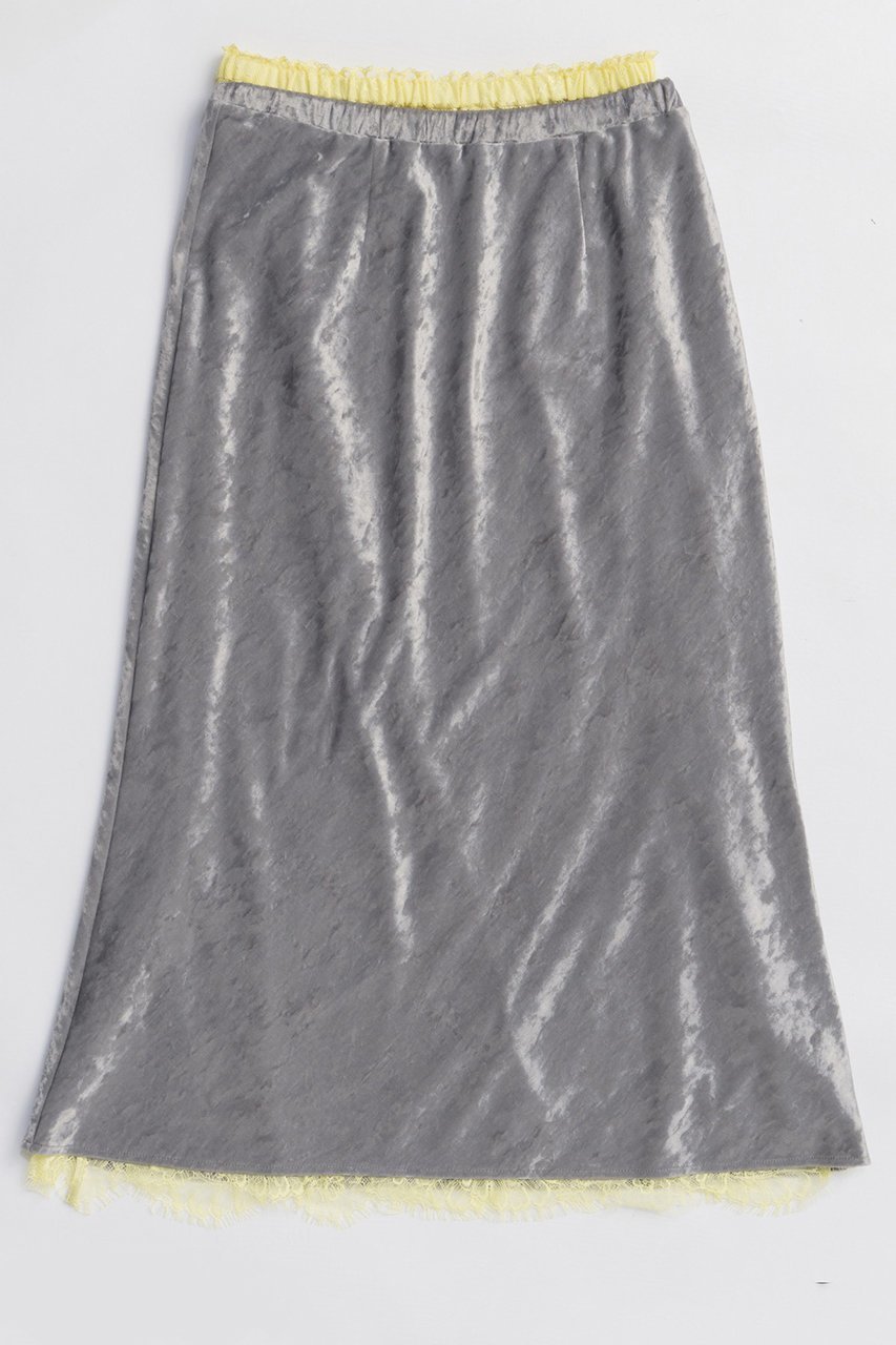 【メゾンスペシャル/MAISON SPECIAL】のMultiway Velor Mermaid Mid-calf Skirt/マルチウェイベロアマーメイドミモレスカート インテリア・キッズ・メンズ・レディースファッション・服の通販 founy(ファニー) 　ファッション　Fashion　レディースファッション　Fashion for Women　スカート　Skirts　ロングスカート　Long Skirts / Maxi & Midi Skirts　2025年　2025　2025-2026秋冬・A/W　Autumn/Winter 2025–26 AW25–26　おすすめ　Recommended / Our Picks　エレガント 上品　Elegant　クラッシュ　Distressed, Crashed Style　シンプル　Simple, Minimal　スウェット / スエット　Sweatshirt, Sweatwear　セパレート　Separate, Two-Piece　ベロア　Velour, Soft Velvet　レース　Lace, Lace Fabric　ロング　Long, Long-Length　A/W・秋冬　Autumn/Winter　GRY(グレー)|ID: prp329100004635408 ipo3291000000033383866