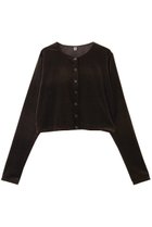 【ハー/HER.】のベロアカーディガン ブラウン|ID: prp329100004636007 ipo3291000000036226138