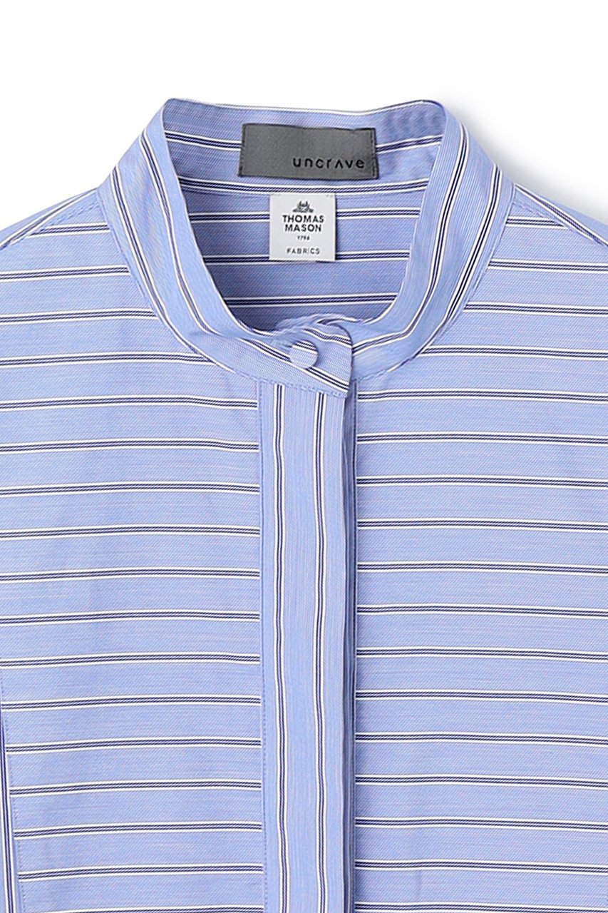 【アンクレイヴ/uncrave】の【8/13 12:00販売開始】THOMAS MASON ドレスシャツ 人気、トレンドファッション・服の通販 founy(ファニー) 　ファッション　Fashion　レディースファッション　Fashion for Women　トップス・カットソー　Cut & Sew Tops　シャツ・ブラウス・オフィスカジュアル　Elegant Blouses & Button-Ups　ワンピース　Dresses　フォーマル・パーティードレス・結婚式用ドレス　Elegant & Casual Dresses　2025年　2025　2025-2026秋冬・A/W　Autumn/Winter 2025–26 AW25–26　カフス　Cuff Design　ストライプ　Stripe, Striped Pattern　スリット　Slit, Slit Detail　スリーブ　Sleeve, Long Sleeve / Short Sleeve　ドレス　Dress, One-Piece　ヨーク　Yoke, Yoke Design　ロング　Long, Long-Length　A/W・秋冬　Autumn/Winter　other-3|ID: prp329100004636009 ipo3291000000033393949