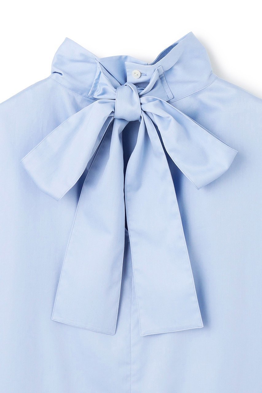 【アンクレイヴ/uncrave】のブロードクロス ボウタイブラウス 人気、トレンドファッション・服の通販 founy(ファニー) 　ファッション　Fashion　レディースファッション　Fashion for Women　トップス・カットソー　Cut & Sew Tops　シャツ・ブラウス・オフィスカジュアル　Elegant Blouses & Button-Ups　サテン　Satin, Glossy Fabric　スリーブ　Sleeve, Long Sleeve / Short Sleeve　ハイネック　High Neck, Mock Neck　フレンチ　French, French Style　ブロード　Broadcloth, Fine Cotton　リボン　Ribbon, Bow　ロング　Long, Long-Length　other-7|ID: prp329100004636012 ipo3291000000036101199