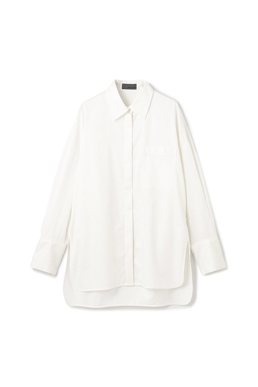 【アンクレイヴ/uncrave】のブロードクロス BIGシャツ インテリア・キッズ・メンズ・レディースファッション・服の通販 founy(ファニー) 　ファッション　Fashion　レディースファッション　Fashion for Women　トップス・カットソー　Cut & Sew Tops　シャツ・ブラウス・オフィスカジュアル　Elegant Blouses & Button-Ups　カシュクール　Wrap Design　カフス　Cuff Design　サテン　Satin, Glossy Fabric　スリーブ　Sleeve, Long Sleeve / Short Sleeve　パイピング　Piping, Trim Design　ビッグ　Big, Oversized　ブロード　Broadcloth, Fine Cotton　ポケット　Pocket, Pocket Detail　ヨーク　Yoke, Yoke Design　ロング　Long, Long-Length　オフ|ID: prp329100004636014 ipo3291000000033393994