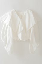 【ハー/HER.】の【8/14 12:00販売開始】フレアカラーブラウス 人気、トレンドファッション・服の通販 founy(ファニー) ファッション Fashion レディースファッション Fashion for Women トップス・カットソー Cut & Sew Tops シャツ・ブラウス・オフィスカジュアル Elegant Blouses & Button-Ups 2025年 2025 2025-2026秋冬・A/W Autumn/Winter 2025–26 AW25–26 スリーブ Sleeve, Long Sleeve / Short Sleeve フレア Flare, Flared ブロード Broadcloth, Fine Cotton ロング Long, Long-Length A/W・秋冬 Autumn/Winter thumbnail オフホワイト|ID: prp329100004636015 ipo3291000000033394005