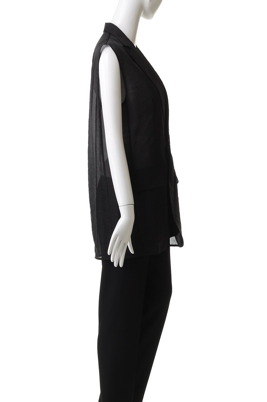【アンクレイヴ/uncrave】のシアーオーガンジー テーラードジレ 人気、トレンドファッション・服の通販 founy(ファニー) 　ファッション　Fashion　レディースファッション　Fashion for Women　アウター　Coat / Outerwear Collection　レディースジャケット・軽アウター　Jackets　エアリー　Airy Texture　シアー　Sheer, See-Through　シンプル　Simple, Minimal　ジャケット　Jacket, Outerwear　ブライト　Bright, Shiny　ベスト　Vest, Waistcoat　エレガント 上品　Elegant　other-3|ID: prp329100004636017 ipo3291000000035684507