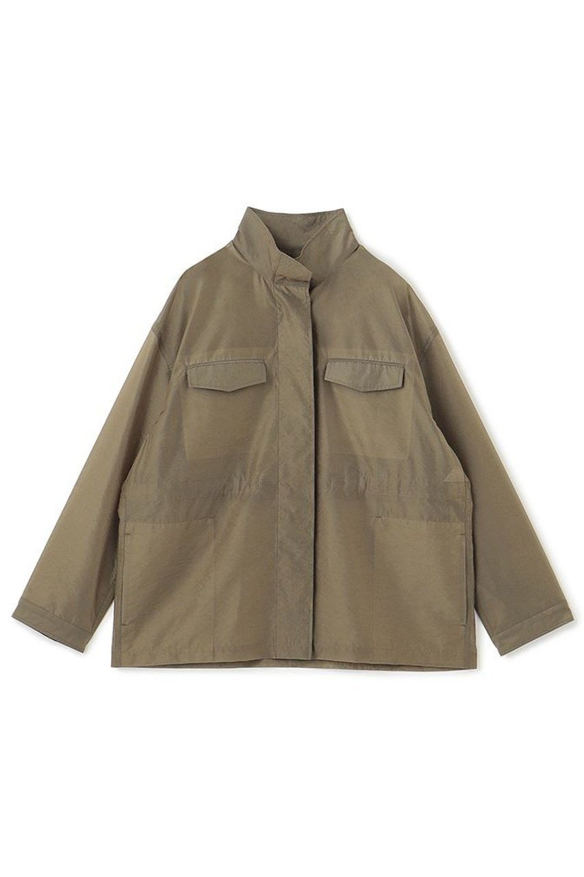 【アンクレイヴ/uncrave】の【8/13 12:00販売開始】シアーオーガンジー ミリタリーブルゾン 人気、トレンドファッション・服の通販 founy(ファニー) 　ファッション　Fashion　レディースファッション　Fashion for Women　アウター　Coat / Outerwear Collection　レディースジャケット・軽アウター　Jackets　ブルゾンジャケット・スポーティアウター　Blouson Jackets　2025年　2025　2025-2026秋冬・A/W　Autumn/Winter 2025–26 AW25–26　エアリー　Airy Texture　オーガンジー　Organza Fabric　シアー　Sheer, See-Through　シンプル　Simple, Minimal　ジャケット　Jacket, Outerwear　スタンド　Stand Collar, Upright Stand　ドローコード　Drawcord, Drawstring Cord　ブライト　Bright, Shiny　ブルゾン　Blouson, Bomber Jacket　ポケット　Pocket, Pocket Detail　ミリタリー　Military, Army Style　エレガント 上品　Elegant　A/W・秋冬　Autumn/Winter　other-3|ID: prp329100004636018 ipo3291000000033394036