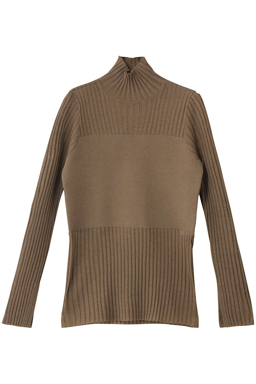 【アンクレイヴ/uncrave】のシアーニット コンビトップス インテリア・キッズ・メンズ・レディースファッション・服の通販 founy(ファニー) 　ファッション　Fashion　レディースファッション　Fashion for Women　トップス・カットソー　Cut & Sew Tops　ニット　Knit Tops & Sweaters　カジュアルプルオーバー・ニットトップス　Pullovers & Knit Tops / Casual Pullovers　シアー　Sheer, See-Through　タートル　Turtleneck, Turtle Collar　トレンド　Trend, Trending Now　ビスチェ　Bustier, Corset Top　モカ|ID: prp329100004636021 ipo3291000000035625538