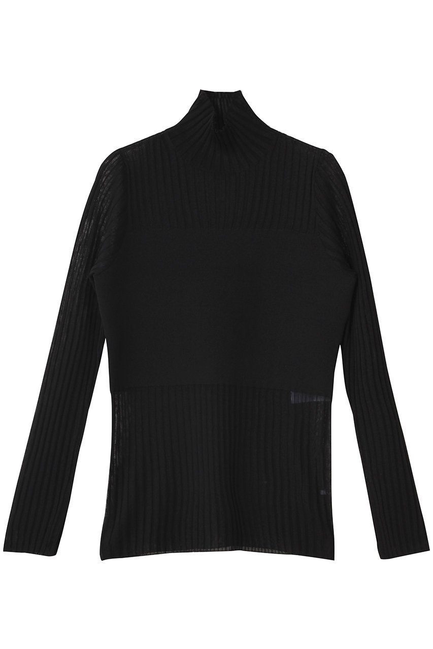 【アンクレイヴ/uncrave】のシアーニット コンビトップス インテリア・キッズ・メンズ・レディースファッション・服の通販 founy(ファニー) 　ファッション　Fashion　レディースファッション　Fashion for Women　トップス・カットソー　Cut & Sew Tops　ニット　Knit Tops & Sweaters　カジュアルプルオーバー・ニットトップス　Pullovers & Knit Tops / Casual Pullovers　シアー　Sheer, See-Through　タートル　Turtleneck, Turtle Collar　トレンド　Trend, Trending Now　ビスチェ　Bustier, Corset Top　ブラック|ID: prp329100004636021 ipo3291000000035625539