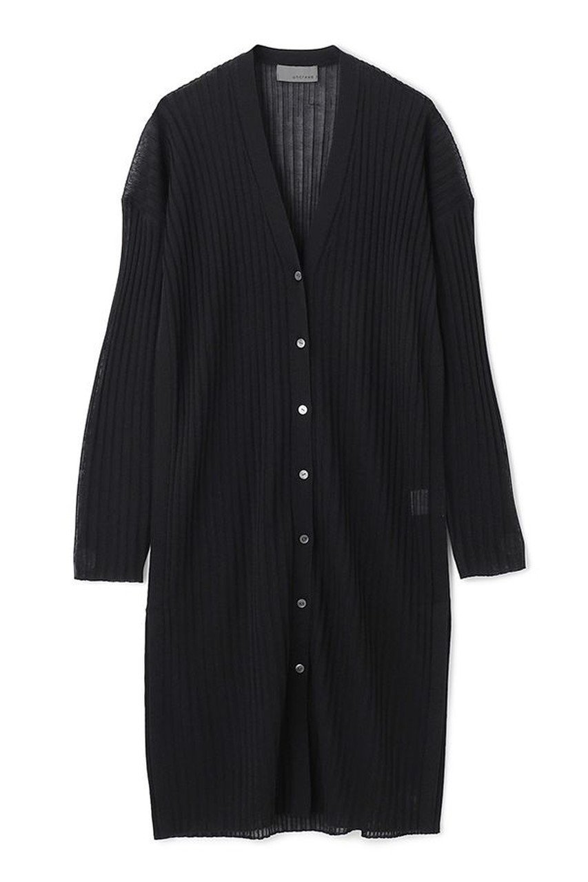 【アンクレイヴ/uncrave】の【8/13 12:00販売開始】シアーニット リブロングカーディガン インテリア・キッズ・メンズ・レディースファッション・服の通販 founy(ファニー) 　ファッション　Fashion　レディースファッション　Fashion for Women　トップス・カットソー　Cut & Sew Tops　ニット　Knit Tops & Sweaters　カーディガン・羽織り　Layered Style Cardigans　2025年　2025　2025-2026秋冬・A/W　Autumn/Winter 2025–26 AW25–26　カーディガン　Cardigan, Knitwear　シアー　Sheer, See-Through　シンプル　Simple, Minimal　ロング　Long, Long-Length　ワイドリブ　Wide Rib, Wide Ribbed Knit　A/W・秋冬　Autumn/Winter　ブラック|ID: prp329100004636022 ipo3291000000033394075