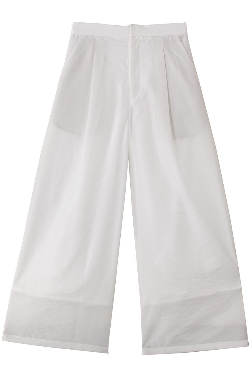 【アンクレイヴ/uncrave】のシアーオーガンジー ワイドパンツ インテリア・キッズ・メンズ・レディースファッション・服の通販 founy(ファニー) 　ファッション　Fashion　レディースファッション　Fashion for Women　パンツ　Pants & Trousers　エアリー　Airy Texture　シアー　Sheer, See-Through　シンプル　Simple, Minimal　ブライト　Bright, Shiny　ワイド　Wide, Wide Fit　エレガント 上品　Elegant　楽ちん　Easy Fit, Comfortable　オフ|ID: prp329100004636025 ipo3291000000036763577