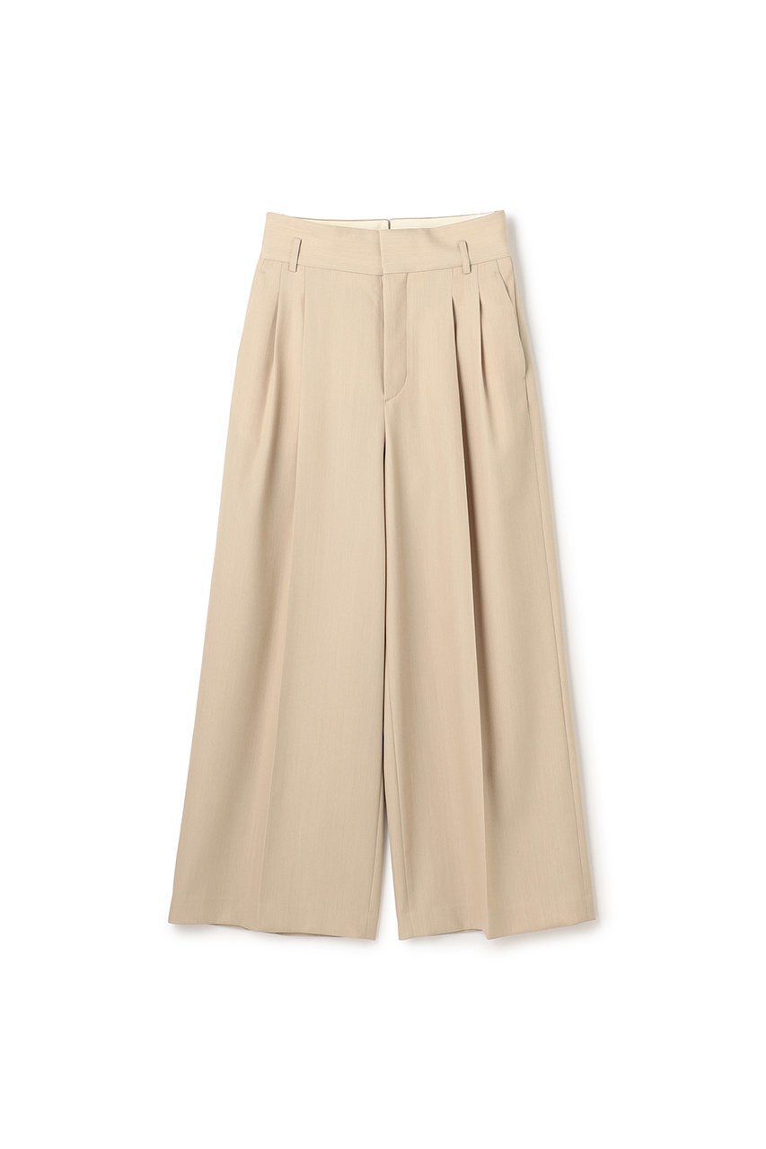 【アンクレイヴ/uncrave】のTWドビードスキン ワイドトラウザー インテリア・キッズ・メンズ・レディースファッション・服の通販 founy(ファニー) 　ファッション　Fashion　レディースファッション　Fashion for Women　パンツ　Pants & Trousers　ストレッチ　Stretch, Stretchy Fabric　フロント　Front, Front Design　ベーシック　Basic, Essential　エレガント 上品　Elegant　再入荷　Restock / Back in Stock　ベージュ|ID: prp329100004636026 ipo3291000000034778687