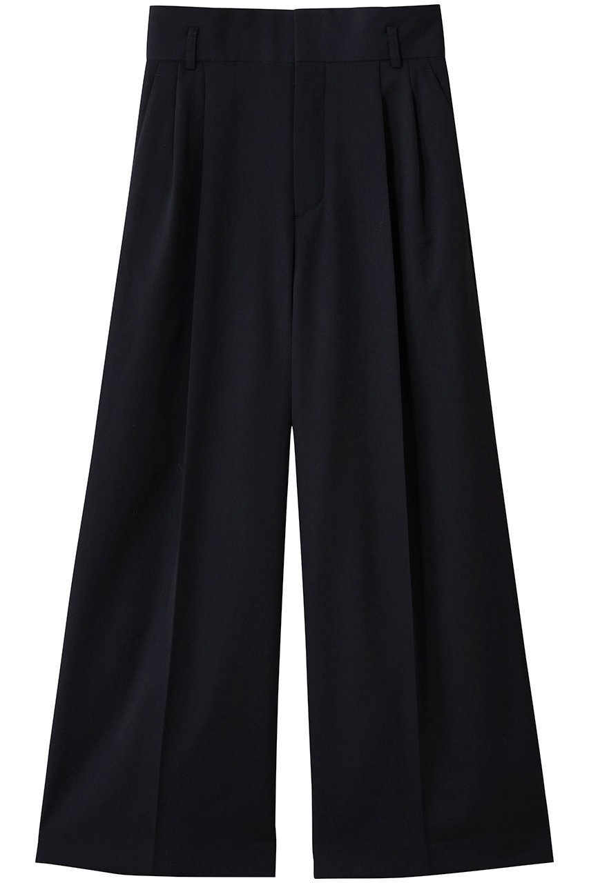 【アンクレイヴ/uncrave】のTWドビードスキン ワイドトラウザー インテリア・キッズ・メンズ・レディースファッション・服の通販 founy(ファニー) 　ファッション　Fashion　レディースファッション　Fashion for Women　パンツ　Pants & Trousers　ストレッチ　Stretch, Stretchy Fabric　フロント　Front, Front Design　ベーシック　Basic, Essential　エレガント 上品　Elegant　再入荷　Restock / Back in Stock　ネイビー|ID: prp329100004636026 ipo3291000000034778688