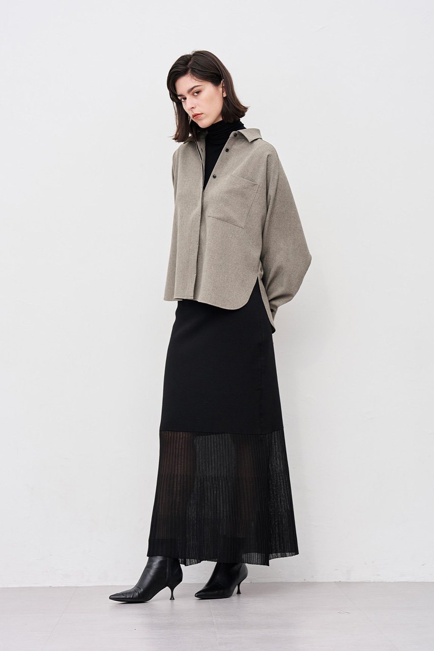 【アンクレイヴ/uncrave】の【8/13 12:00販売開始】シアーニット コンビスカート 人気、トレンドファッション・服の通販 founy(ファニー) 　ファッション　Fashion　レディースファッション　Fashion for Women　スカート　Skirts　ロングスカート　Long Skirts / Maxi & Midi Skirts　2025年　2025　2025-2026秋冬・A/W　Autumn/Winter 2025–26 AW25–26　コンビ　Combo, Combination Style　シアー　Sheer, See-Through　フィット　Fit, Slim Fit　フレア　Flare, Flared　ロング　Long, Long-Length　ワイドリブ　Wide Rib, Wide Ribbed Knit　A/W・秋冬　Autumn/Winter　other-5|ID: prp329100004636032 ipo3291000000033394163