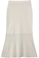 【アンクレイヴ/uncrave】のシアーニット コンビスカート 人気、トレンドファッション・服の通販 founy(ファニー) ファッション Fashion レディースファッション Fashion for Women スカート Skirts ロングスカート Long Skirts / Maxi & Midi Skirts コンビ Combo, Combination Style シアー Sheer, See-Through フィット Fit, Slim Fit フレア Flare, Flared ロング Long, Long-Length ワイドリブ Wide Rib, Wide Ribbed Knit 再入荷 Restock / Back in Stock |ID:prp329100004636032