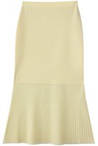 【アンクレイヴ/uncrave】のシアーニット コンビスカート クリームイエロー|ID: prp329100004636032 ipo3291000000035625580