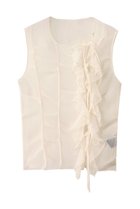 【プランク プロジェクト/PRANK PROJECT】のランダムタックシアータンク / Random Tuck Shear Tank 人気、トレンドファッション・服の通販 founy(ファニー) ファッション Fashion レディースファッション Fashion for Women トップス・カットソー Cut & Sew Tops キャミソール&ノースリーブ Camisoles & Sleeveless Tops シャツ・ブラウス・オフィスカジュアル Elegant Blouses & Button-Ups インナー Innerwear キャミソール Camisole, Spaghetti Strap Top タンク Tank Top, Sleeveless Top ノースリーブ Sleeveless, No-Sleeve メタル Metal, Metal Parts ランダム Random, Irregular 再入荷 Restock / Back in Stock thumbnail WHT(ホワイト)|ID: prp329100004636048 ipo3291000000033394347