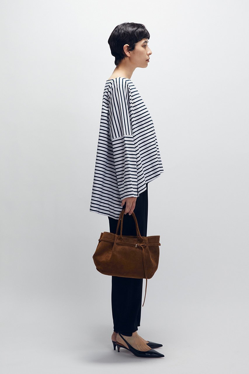 【プルミエ アロンディスモン/1er Arrondissement】の【別注】【COGTHEBIGSMOKE】“ANNA TOP”ボーダートップス 人気、トレンドファッション・服の通販 founy(ファニー) 　ファッション　Fashion　レディースファッション　Fashion for Women　トップス・カットソー　Cut & Sew Tops　シャツ・ブラウス・オフィスカジュアル　Elegant Blouses & Button-Ups　ロングTシャツ・Tシャツ　Longline T-Shirts & Tees　カットソー・ベーシックTシャツ　Cut-and-Sewn Tops / Stretch Tees & Basics　コレクション　Collection, Seasonal Line　スリーブ　Sleeve, Long Sleeve / Short Sleeve　トレンド　Trend, Trending Now　長袖　Long Sleeve, Full Sleeve　ボーダー　Border, Stripe　別注　Limited Edition, Custom Order　リアル　Real, Realistic　ロング　Long, Long-Length　other-8|ID: prp329100004636644 ipo3291000000034176641