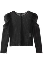 【アルアバイル/allureville】の【Loulou Willoughby】ドットチュールジコスリーブPO A 人気、トレンドファッション・服の通販 founy(ファニー) ファッション Fashion レディースファッション Fashion for Women トップス・カットソー Cut & Sew Tops シャツ・ブラウス・オフィスカジュアル Elegant Blouses & Button-Ups ロングTシャツ・Tシャツ Longline T-Shirts & Tees カットソー・ベーシックTシャツ Cut-and-Sewn Tops / Stretch Tees & Basics 2025年 2025 2025-2026秋冬・A/W Autumn/Winter 2025–26 AW25–26 ギャザー Gathered, Ruffled スリーブ Sleeve, Long Sleeve / Short Sleeve チュール Tulip, Tulip Motif ドット Polka Dot, Dot Pattern パーティ Party, Party Style パール Pearl, Pearl Accent ロング Long, Long-Length A/W・秋冬 Autumn/Winter thumbnail ブラック|ID: prp329100004636645 ipo3291000000033406990